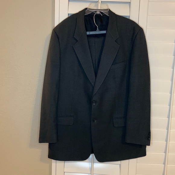 Kasper Suit Jacket & pants size 42L Dark gray 2 button closure - Picture 11 of 12